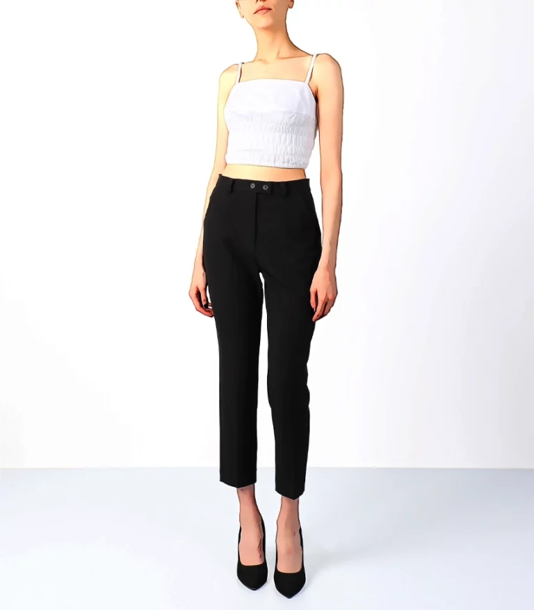 دسته بندی: پوشاک، تاپ و نیم تنه و بادی | نام محصول: کراپ تاپ بندی برش دار | رنگ: سفید