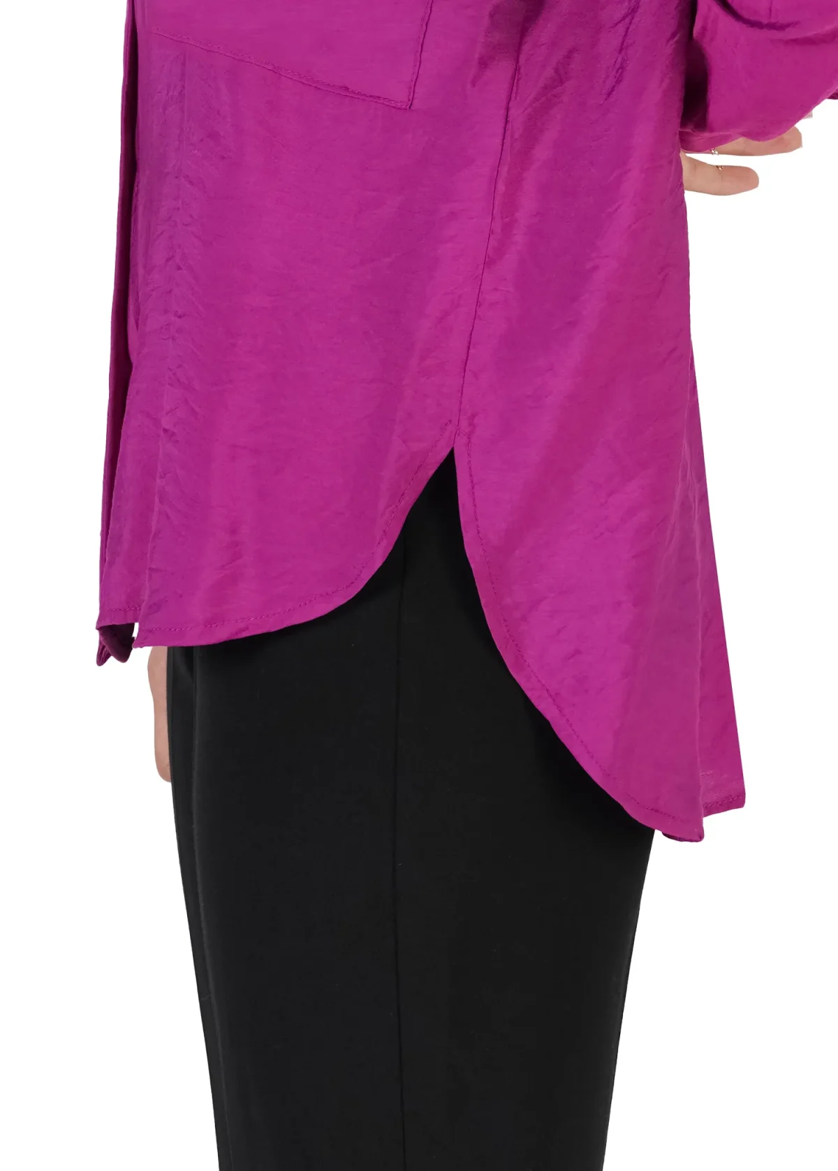 شومیز مانتویی لوز جیب دار 1030760 - Image 6