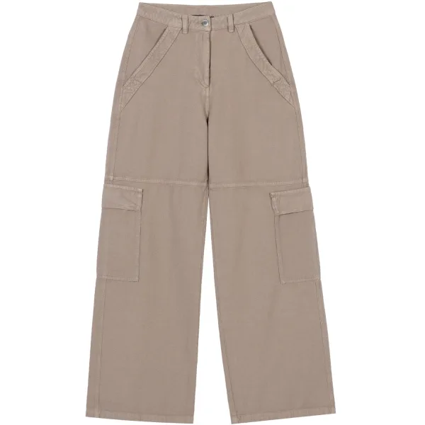 شلوار کتان ازبالا گشاد شش جیب 1041800