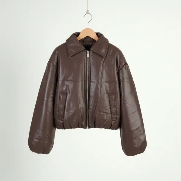 کاپشن چرم کوتاه 2041260