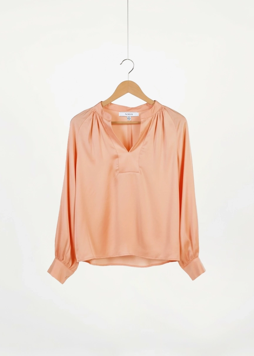 1042360 بلوز آستین پفی یقه برش دار 1042360 - Image 1