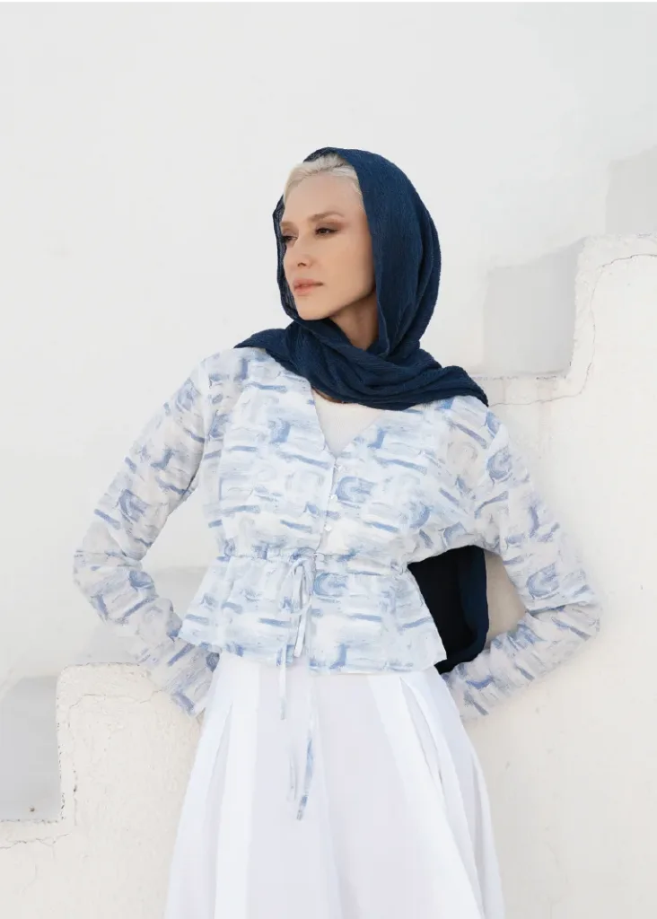 دسته بندی: پوشاک، بلوز و شومیز | نام محصول: بلوز یقه هفت چاپی